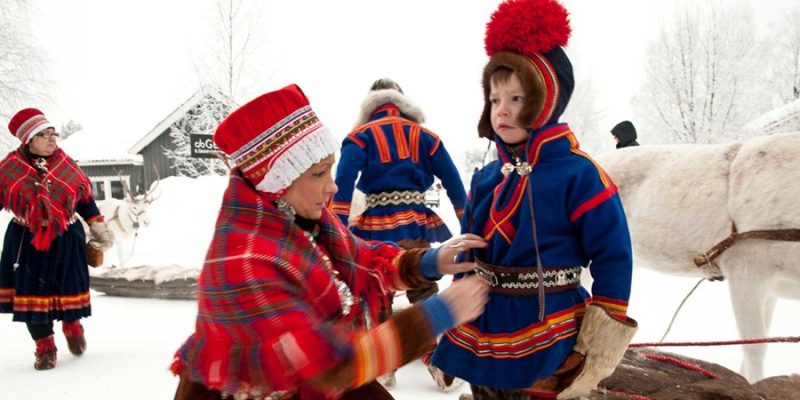 Sami Kultur im Winter in Lappland
