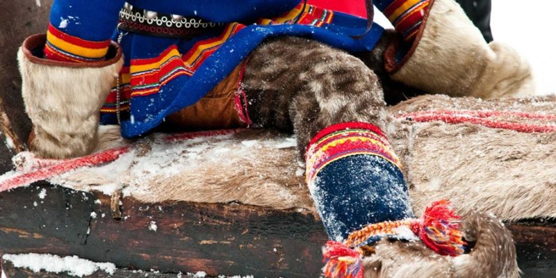 Sami Kultur in Lappland traditionelle Kleidung