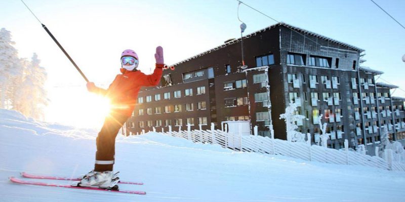 Ski fahren in Levi Lappland
