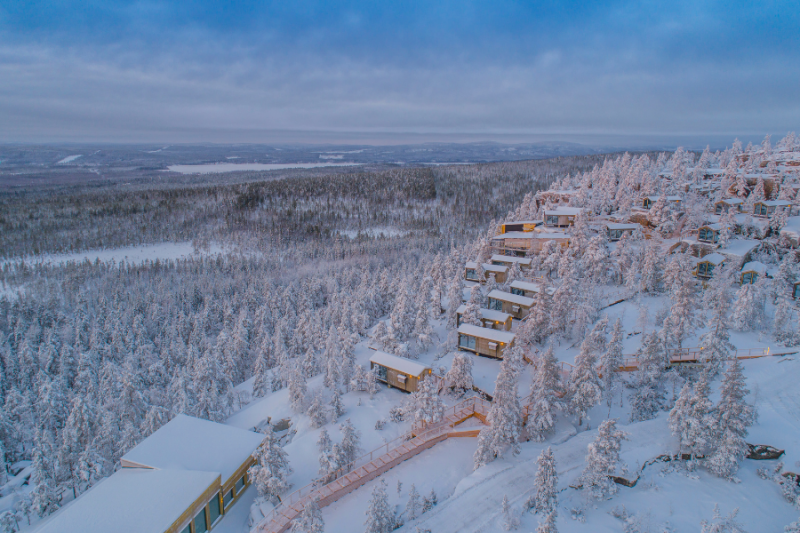 Lappland View Lodge von oben