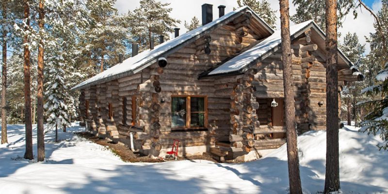 Lodge Blockhütte in Akaslompolo Lappland