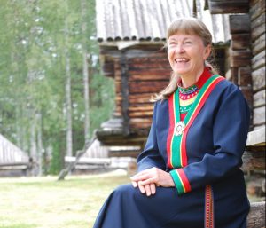 Sami Frau in Schwedisch-Lappland