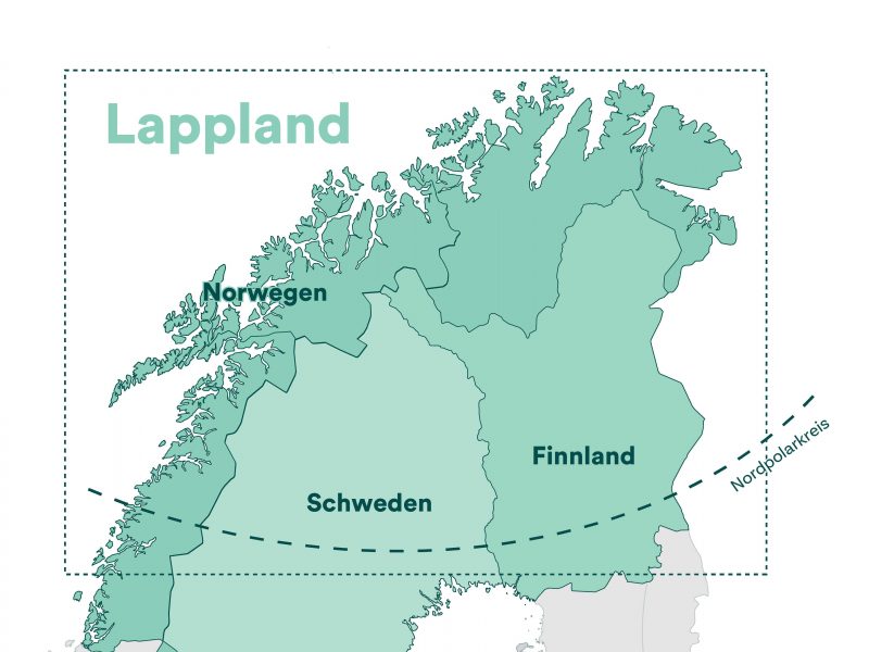 Lappland Karte Reisen mit Nordic