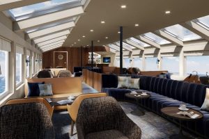 Lounge auf der MS Vesteralen auf Hurtigruten Seereise mit Nordic ©Hurtigruten